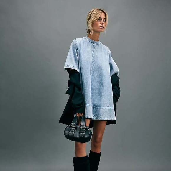 Free People Dresses & Skirts - NWT Free People Harlow Denim Mini Dress
Color: Ocean Blue